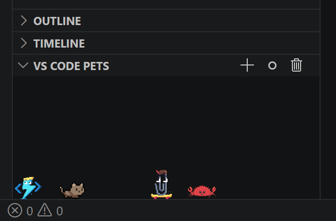 \🦀VS Code でペットを飼おう！／ vscode-pets という拡張機能を使えば、VS Code 内にペットが登場。 いろんな動物や ...