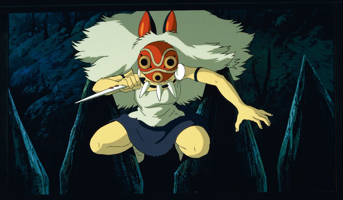 studio_gibli's tweet photo. I protagonisti (umani) della "Principessa Mononoke": il principe Ashitaka, la signora Eboshi e la ragazza-lupo San. https://t.co/9tu9kI6TJi