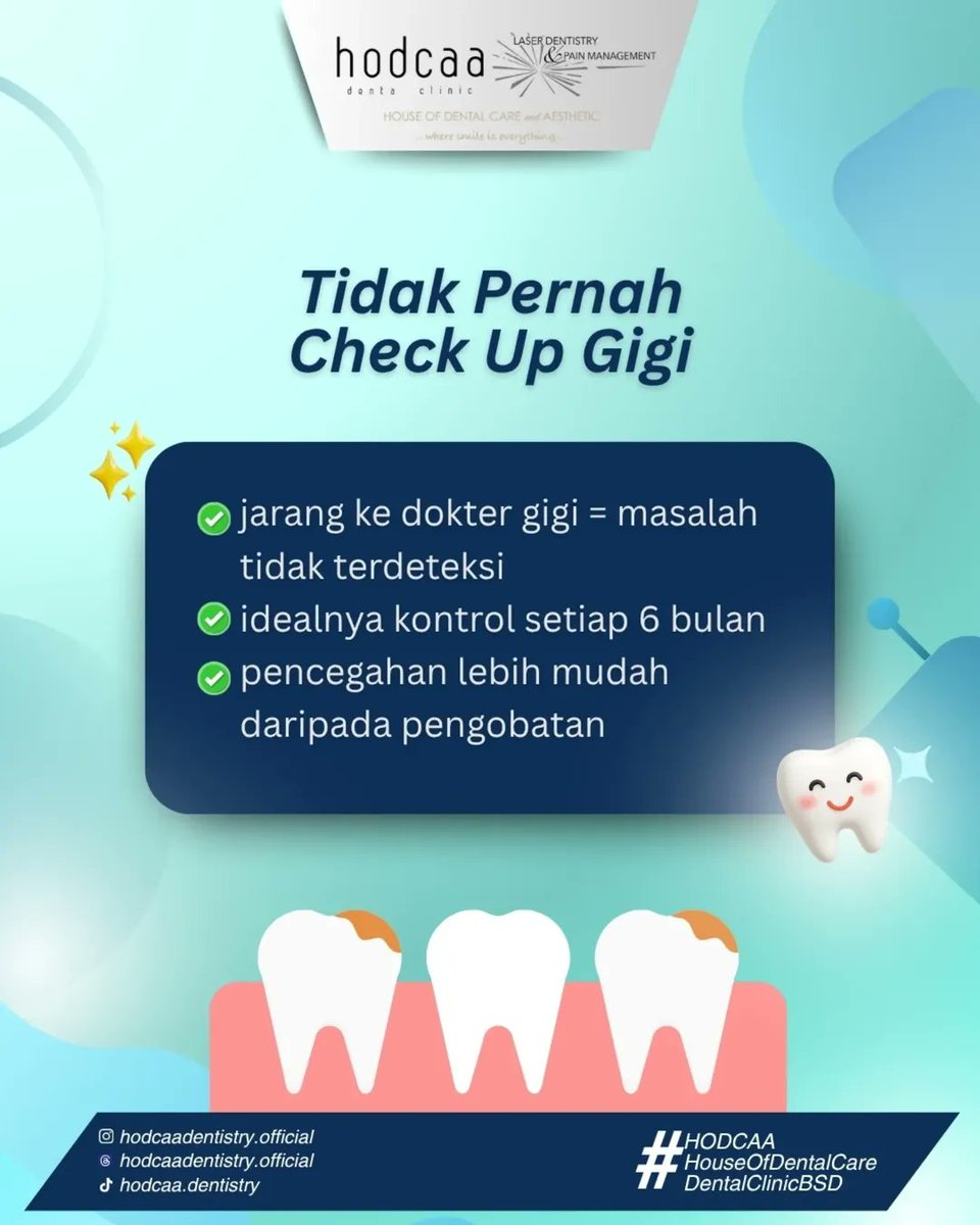 Teeth_Corner's tweet photo. Jangan tunggu sakit gigi datang! Cegah masalah gigi dengan kontrol rutin setiap 6 bulan. Lebih mudah mencegah daripada mengobati! 🦷

📍 BSD City, Blok BB, Jl. Griya Loka Raya Kav.26 Sektor 1.3, Rw. Buntu, Kec. Serpong, Kota Tangerang Selatan, Banten 15318
📞 0813-1670-8060 https://t.co/JPdSOlKgZs