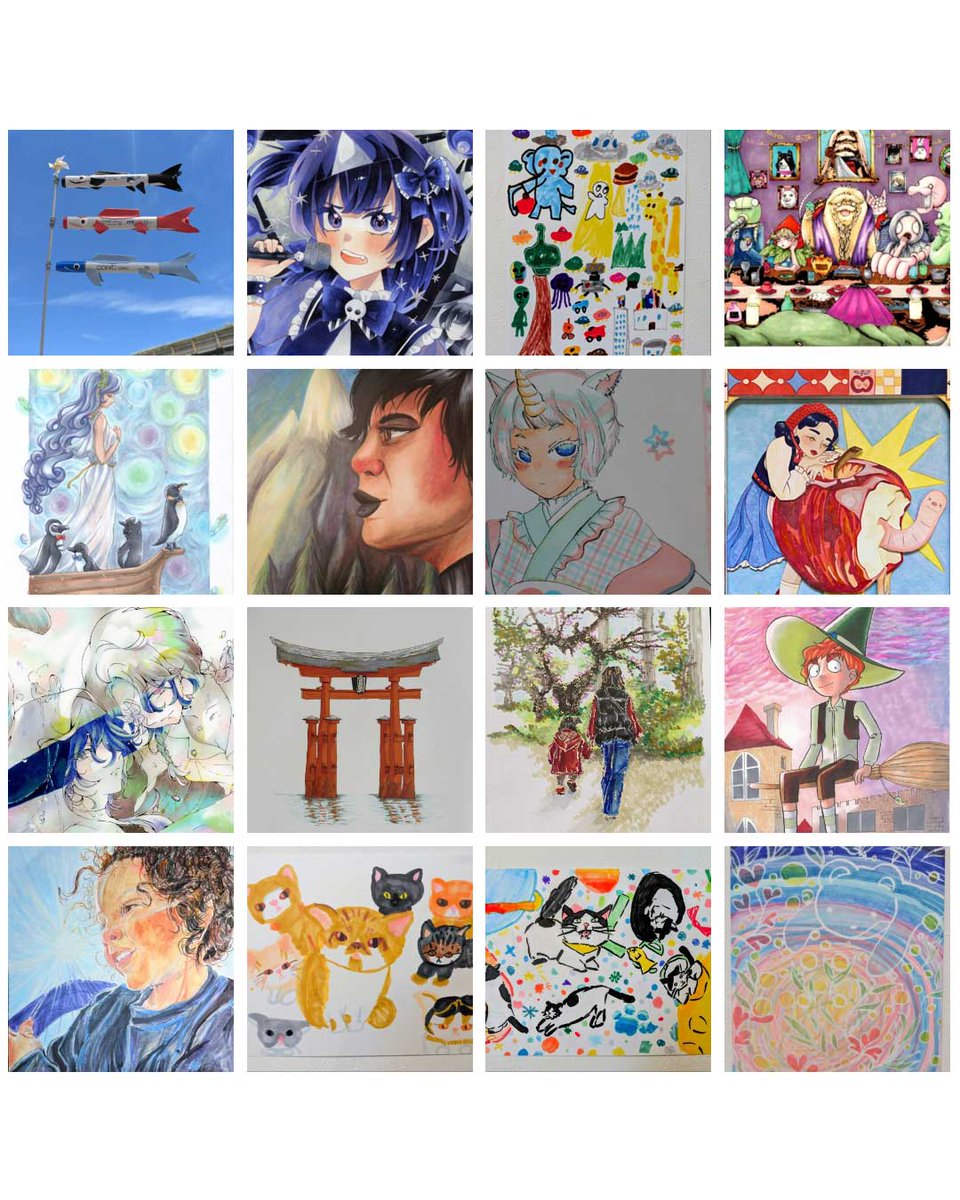 COPIC_AWARD's tweet photo. 🖼エントリー公開作品を一部ご紹介⁠ 
各作品の詳細はオフィシャルウェブサイトにて公開中です。 
お気に入りの作品への”👍いいね！”や”💘お気に入り”をお待ちしています。⁠
#コピックアワード2026 

エントリーはこちら 
▶︎https://t.co/VpkNjoiuqp https://t.co/HWI2YMKiBW