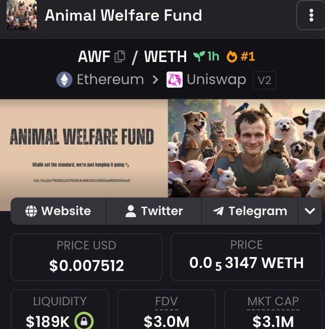 Animal Welfare Fund - $AWF tweet media