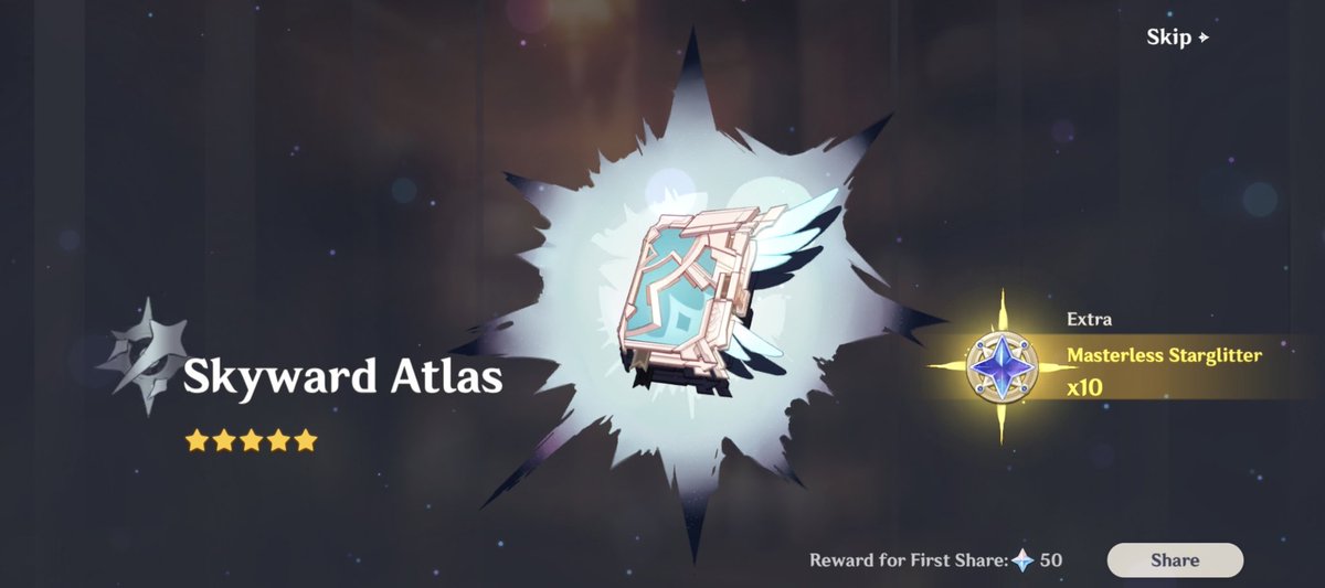 ElumpGames's tweet photo. i spent my lohen standard savings and ended up getting skyward atlas. this might be a sign i need to pull for nicole https://t.co/btnxlgtHp2
