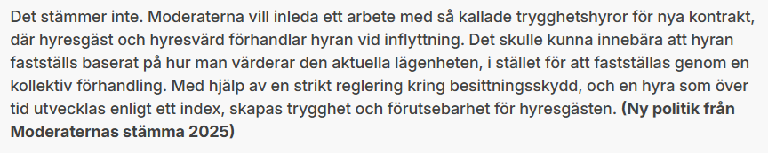 hofverberg's tweet photo. Här försöker @ExpressenLedare få det till att @moderaterna endast vill tillämpa "trygghetshyra" (marknadshyra) i nyproduktion, och anklagar oss för att ljuga. Tips att läsa ordentligt först, "nya kontrakt" är varje gång nån flyttar, inte bara nyproduktion. #bopol https://t.co/DZrMjBGThZ