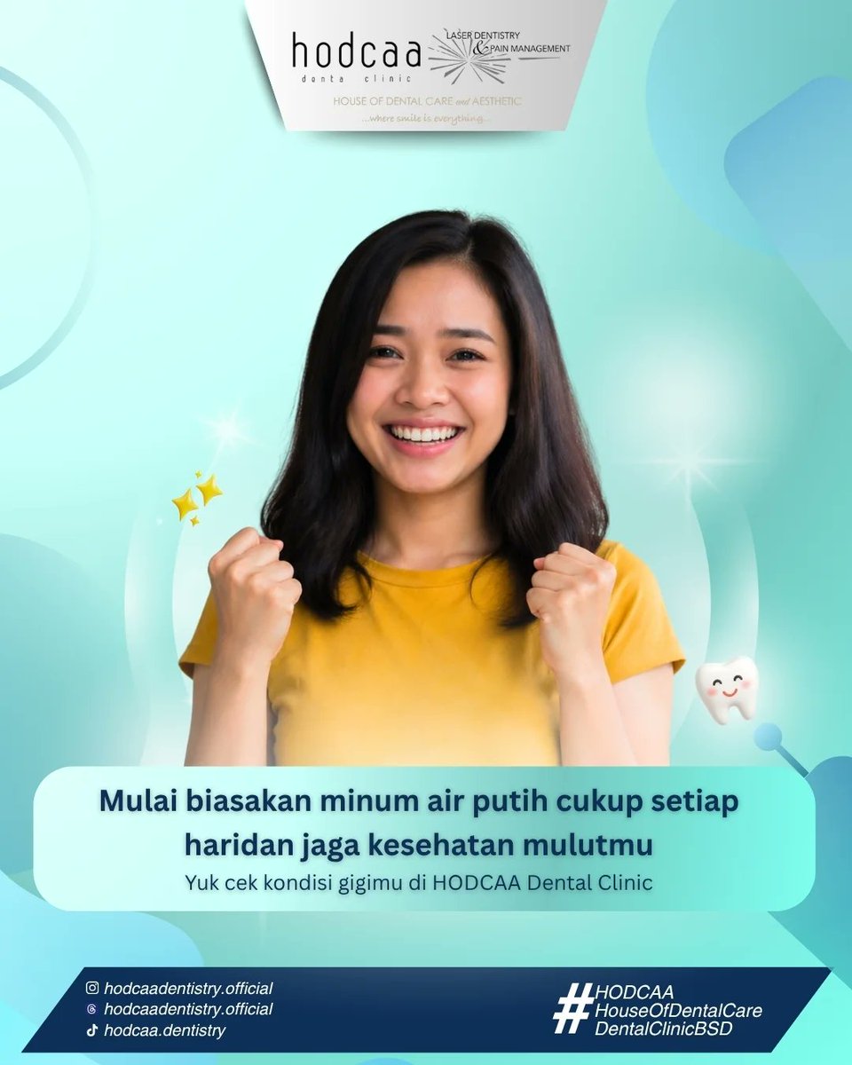 Teeth_Corner's tweet photo. Air putih penting bukan hanya untuk tubuh, tapi juga untuk kesehatan gigi kita! Kalau jarang minum air putih, gigi bisa jadi rentan terhadap masalah, lho. Yuk, jaga kesehatan gigi dengan rajin minum air putih! 🥤✨ https://t.co/B7HhKWIZId