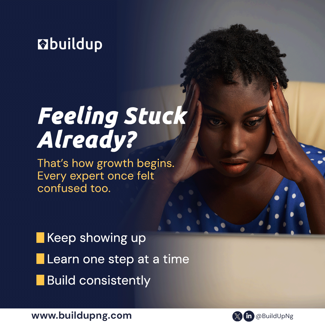 BuildUpNg's tweet photo. Feeling confused while learning a new skill? That’s completely normal.

At BuildUp, we encourage learners to trust the process, practice daily, and keep building even when progress feels slow.

Small steps repeated consistently lead to remarkable growth. 

#BuildUp https://t.co/dyZVo7YtQG
