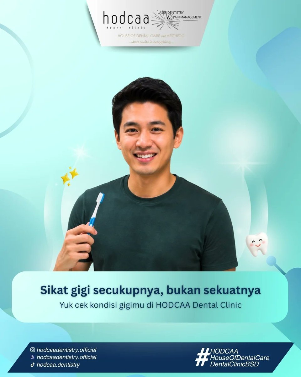 Teeth_Corner's tweet photo. Penting untuk sikat gigi dengan cara yang benar!

Menyikat gigi terlalu keras dapat menyebabkan enamel gigi terkikis, gusi turun, dan gigi menjadi sensitif. Jaga kesehatan gigi dengan menyikatnya dengan lembut dan teratur! https://t.co/ez7N788fNY