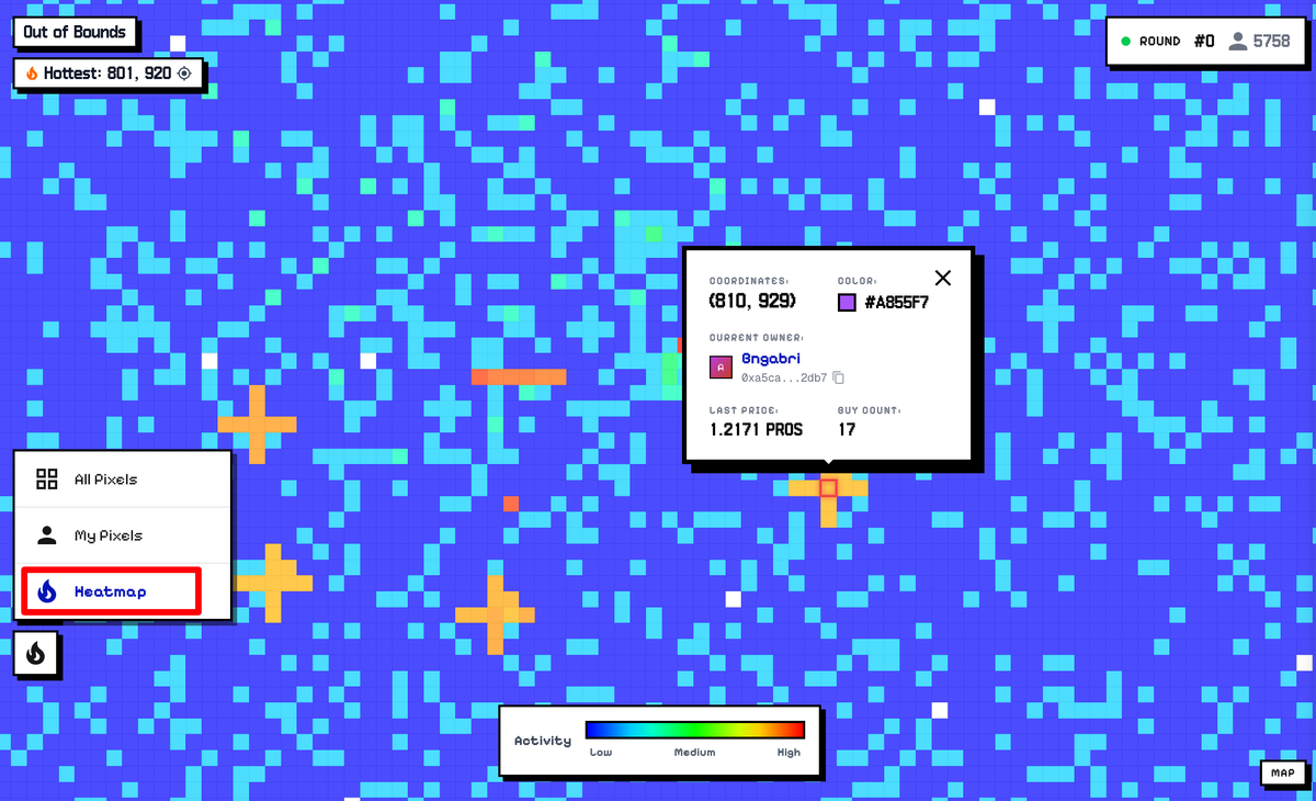 prospixels's tweet photo. 💡Pro tip for Landlords!

Use the Heatmap mode to quickly identify pixels that have never been purchased before.

Not every white pixel is an empty pixel.

Some pixels are already owned, they’re just painted white.

Click any pixel to check its history before you buy. https://t.co/cfUZnG3ojV