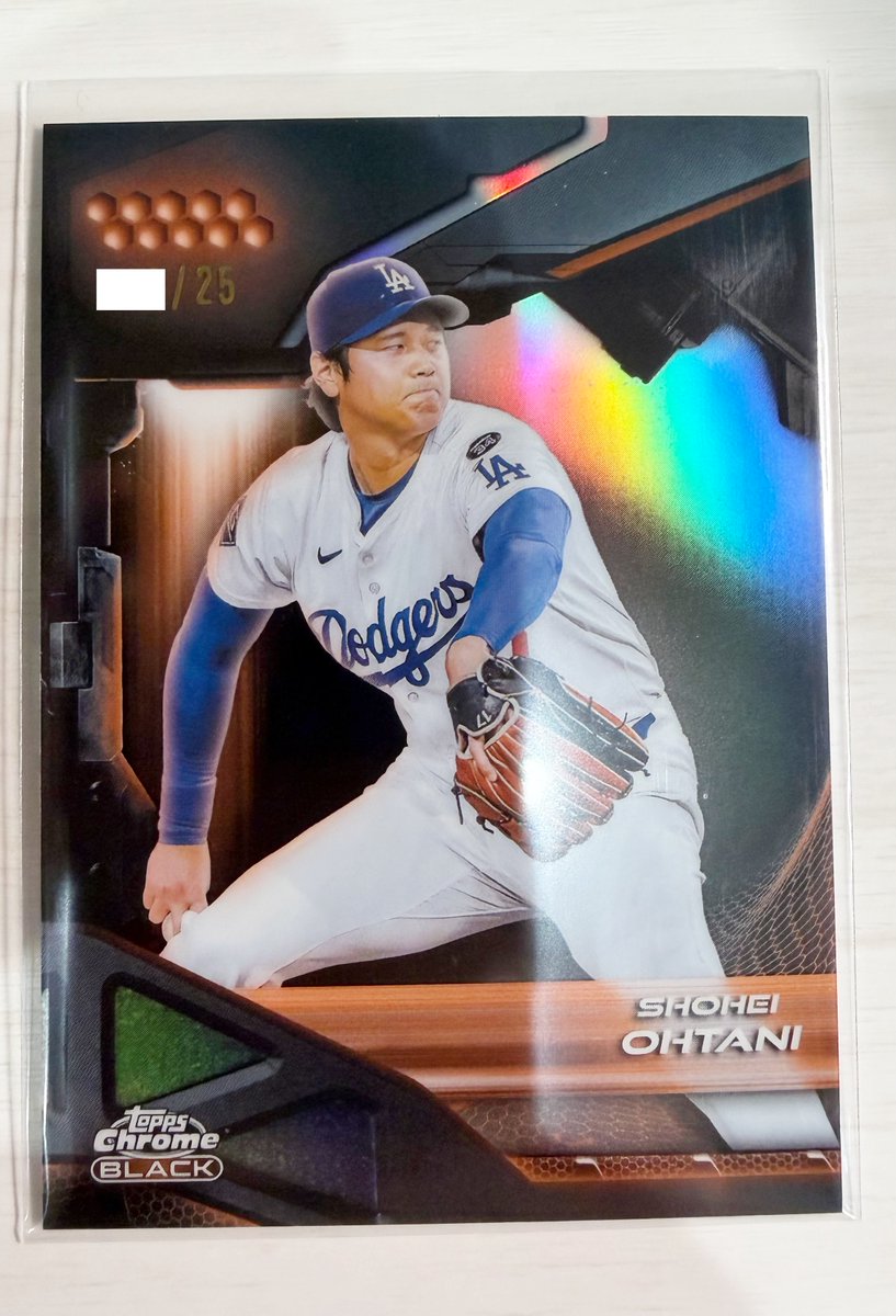 開封結果】2026 Topps Chrome Black 大谷翔平：25シリ（オレンジ）がで