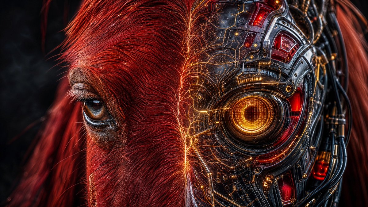 RedHare_Legend's tweet photo. Ancient soul. Cybernetic mind. 🔴🐎
Red Hare is the bridge between the legendary past and the digital future. We are infusing the spirit of the world's most famous steed with the limitless power of neural networks. It’s more than technology; it’s a digital rebirth.
The legend has evolved. ⚡️✨ 
#RedHare #AILegend #CyberSpirit #Web3Culture #DigitalRenaissance