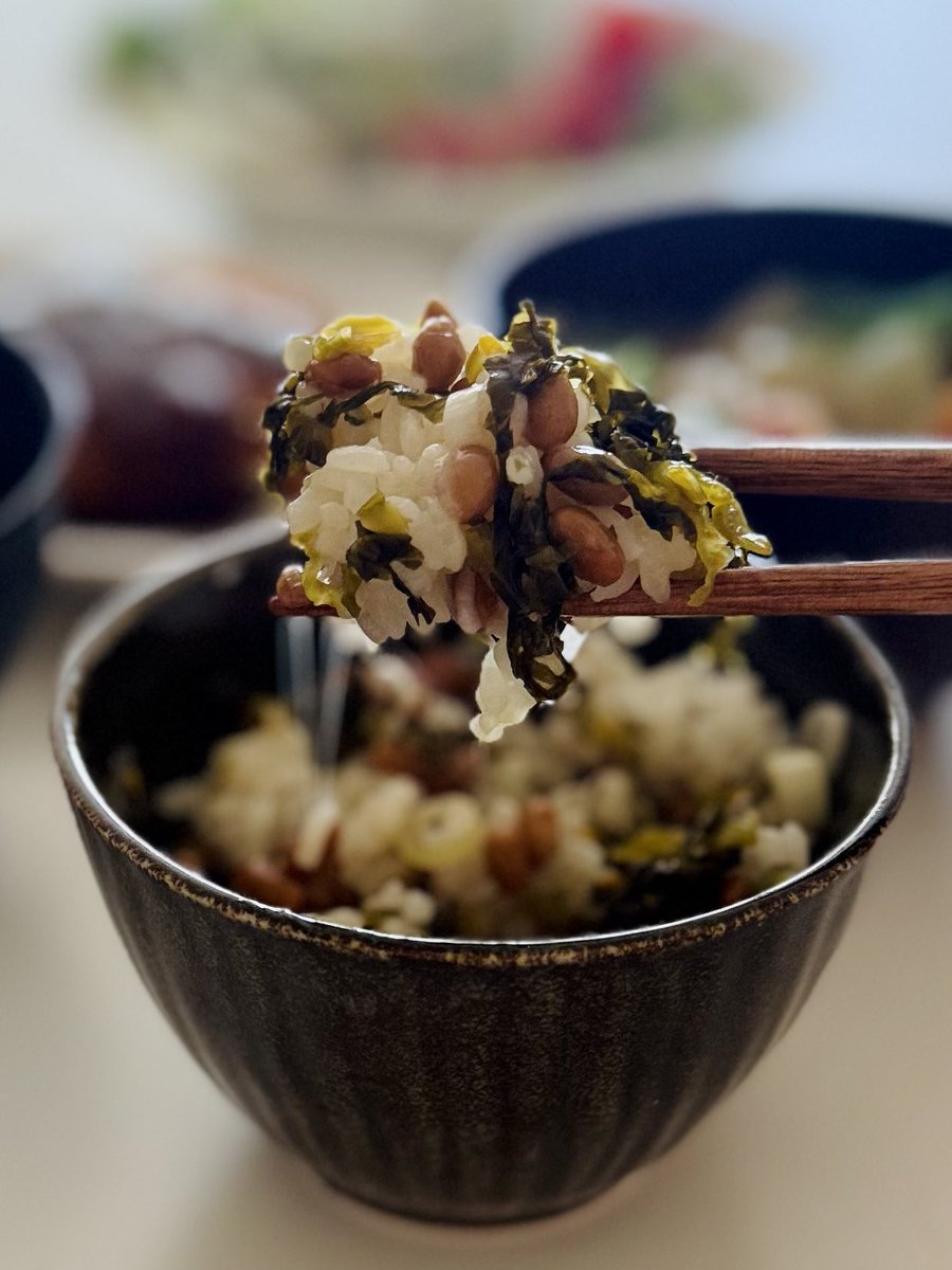 納豆ごはんに高菜混ぜるとうんまいんだよ！٩(๑❛ᴗ❛๑)۶