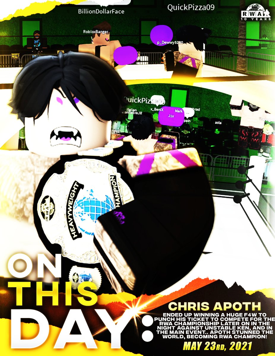 RWAMedia's tweet photo. ON THIS DAY, 5 YEARS AGO! ⏪

The STAR-STUDDED night made a STAR out of @ChrisApoth, in the BIGGEST WAY possible! 🤩

After overcoming a grueling Fatal Four-Way.. Apoth punched his ticket onto the Main Event of #RWASpringStampedeV to take on Unstable Ken.. where Chris SHOCKED the world, becoming & winning his first RWAC! 🙌
