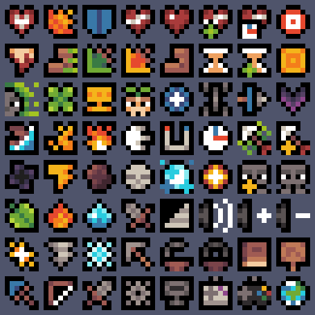 radishuu's tweet photo. 7x7 icons #pixelart #ドット絵 https://t.co/H21qpdIKmQ