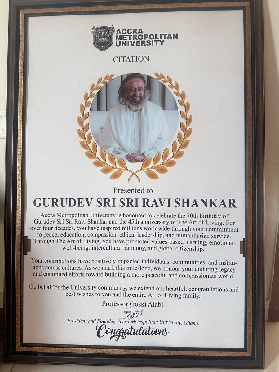 Gurudev Sri Sri Ravi Shankar tweet media