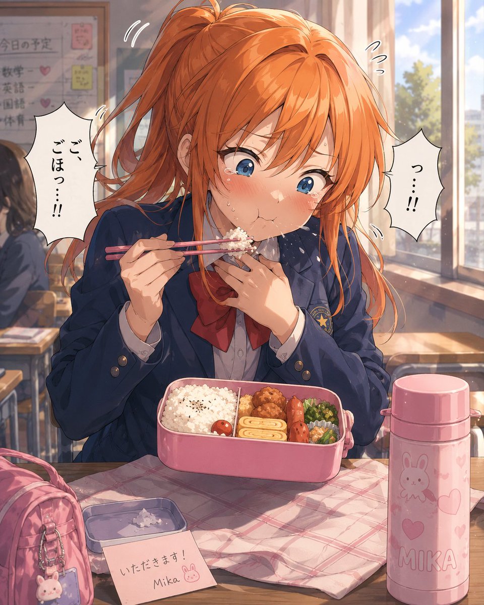 PersoundaMusic's tweet photo. お昼急ぎすぎた結果です🍱😭
……ごほっ……！！ でも美味しいから止まれない✨
#星見高校の物語
#高瀬美香
#ENFP https://t.co/oNOfaBx4Av