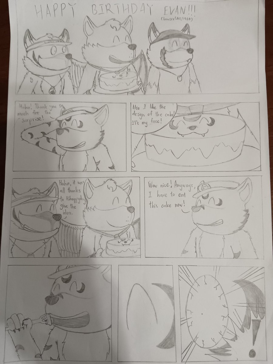 BSml1460's tweet photo. It's my birthday today 🎂
Some comic that I draw for my birthday
(Featuring @HiHappyDay11 and my other 2 OC (Louie and Jeffrey) ) https://t.co/g35z3zxzI8