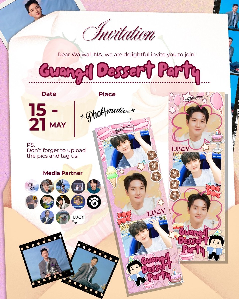 walwal_gallery's tweet photo. Sugar, Sweet, and Everything Lovely: It’s Gwangil’s Dessert Party! 🍰

a photoframe event by @walwal_gallery

🗓️15 - 21 May 2026
📍@photomaticsid

Kindly tag us @walwal_gallery with hastag #SweetGwangilDay ✨️

Enjoy the party!🍪🍰🎂 https://t.co/kSRXKF9BqI