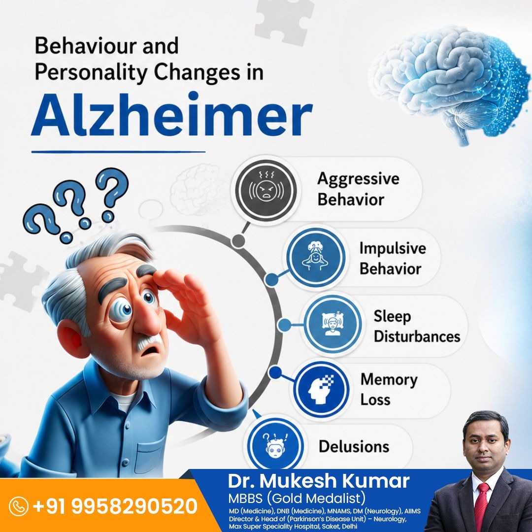 dr_kumar01's tweet photo. Alzheimer’s disease affects more than just memory — it can also lead to major changes in behavior, emotions, and personality. These changes can be challenging for both patients and caregivers. 💙

Common symptoms may include:

🌐 Visit: https://t.co/y6MCQQ6H8c https://t.co/9tdFAPlIcY
