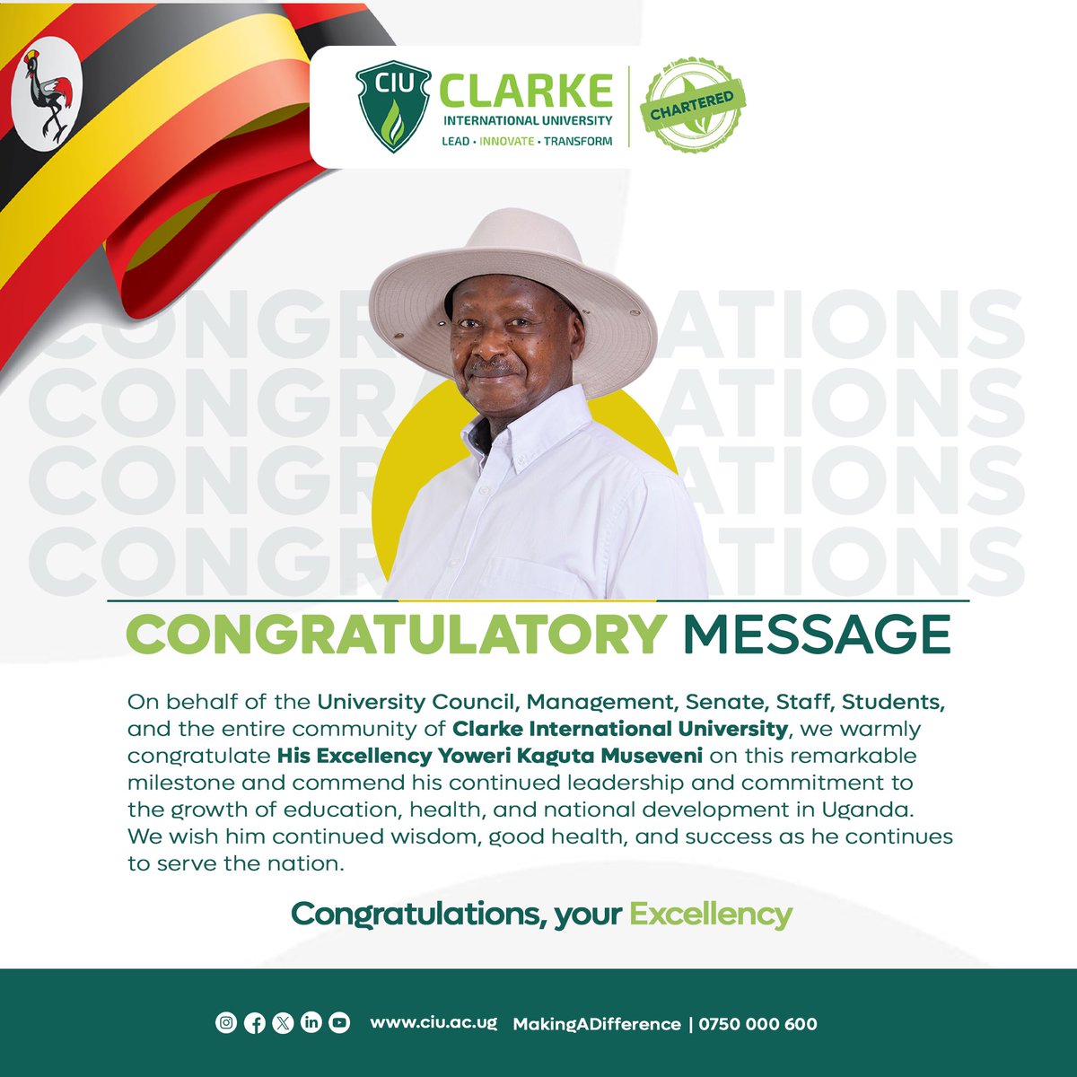 Clarke International University tweet media