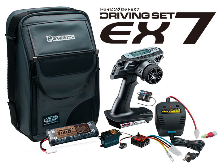 PowersSupport's tweet photo. RC入門に最適なドライビングセット EX7！
大好評のドライビングセットがESC、サーボ、受信機が変更となりリニューアルいたしました。SANWA MX-6 送信機に パワーズマックス3000とファーストチャージャーをセット、単品合計金額32,850円のところ チャレンジ価格26,500円（税別）とお買い得です。6月上旬 https://t.co/mRetAFsj2a