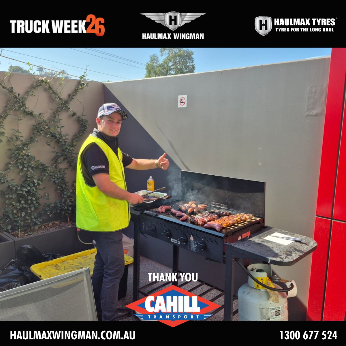 HaulmaxTyres's tweet photo. On behalf of Haulmax Tyres and Haulmax Wingman National Tyre Solutions, thank you to Cahill Transport for having us along today and for the opportunity to spend time with your team.
#TruckWeek26 #HaulmaxTyres #HaulmaxWingman https://t.co/UsXqceYybT