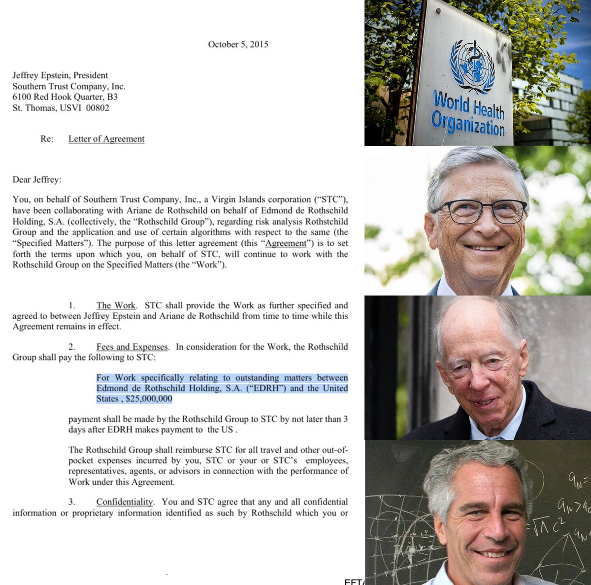 2011: Epstein designs vaccine investment fund for Bill Gates 

2015: Rothschild’s recommend policies to every Government

2017: Epstein edits Bill Gates PRIVATE Pandemic Simulation

2019: Pandemic ‘happens’