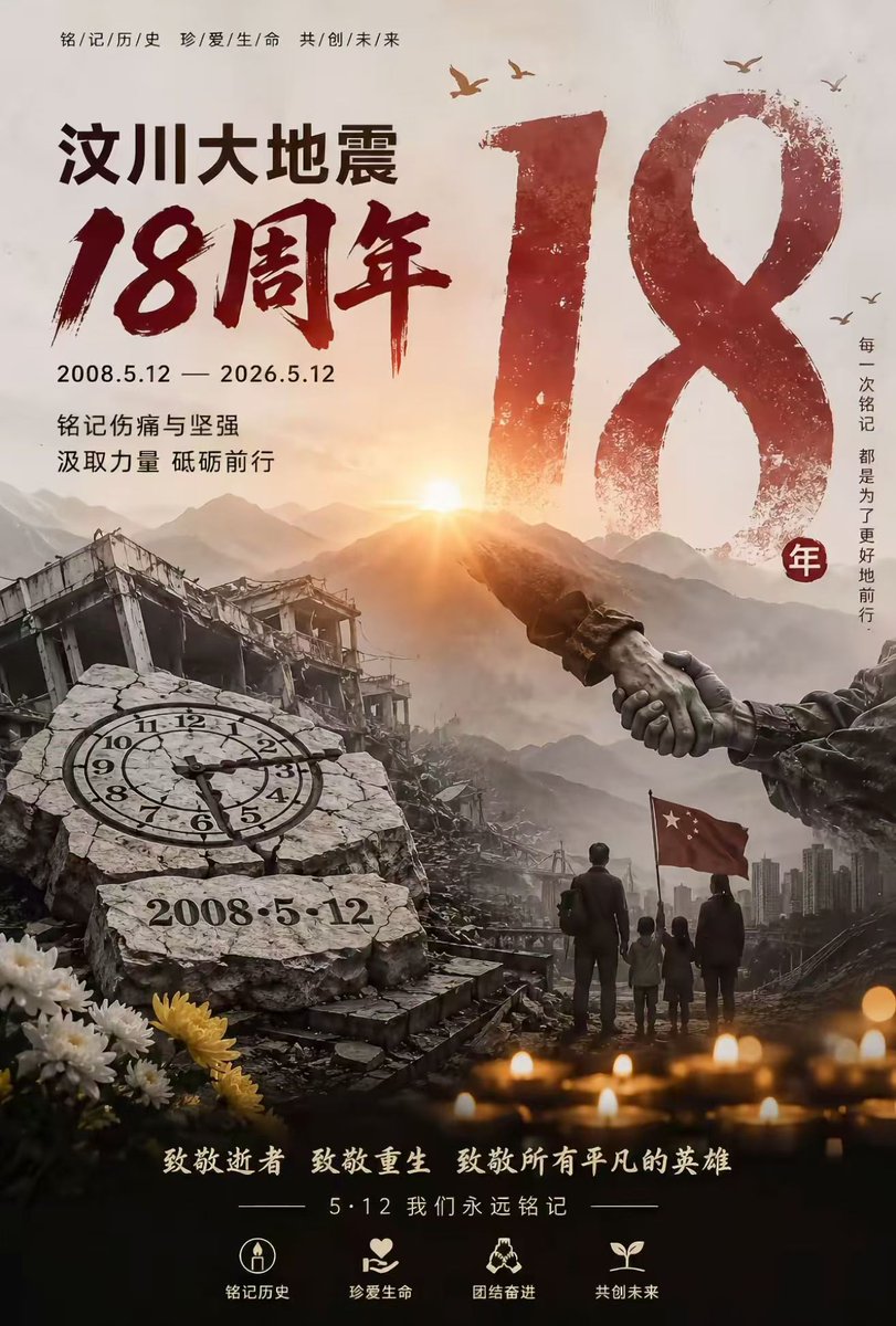 xiaming99450624's tweet photo. 汶川地震18年了 https://t.co/n2zSm22CbT