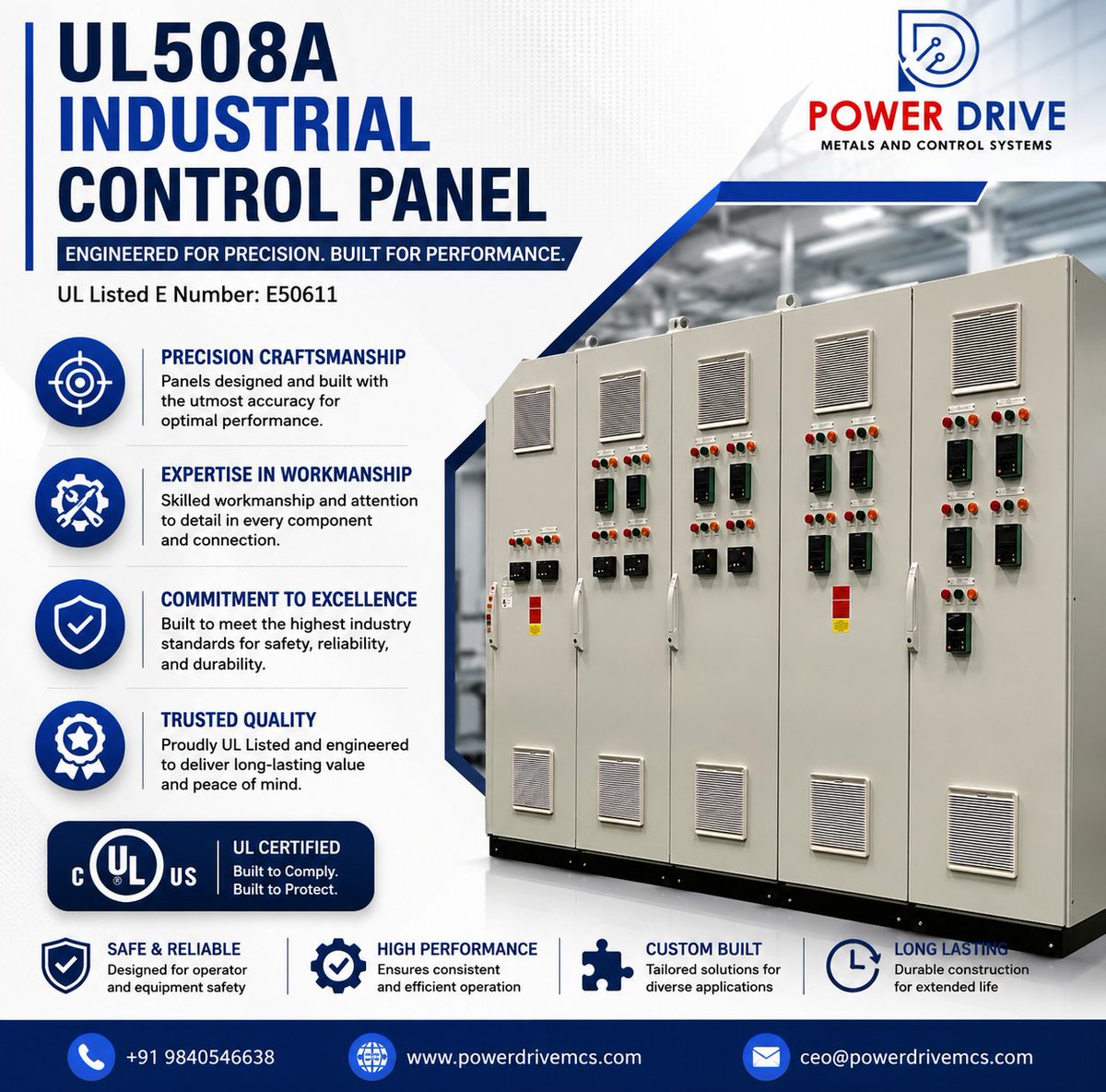 PowerDrive2020's tweet photo. 🔹UL 508A Certified Industrial Control Panels
🔹Reliable &amp; Safe Power Management
🔹Engineered for High Performance Applications
🔹Customized Solutions for Industrial Automation
🔹Trusted Quality with Precision Manufacturing

+91 9840546638
https://t.co/KASLe9stKo

#UL508A #UL https://t.co/T2UierAg3T