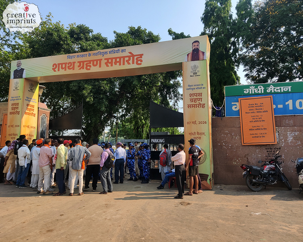 CreativeImprnts's tweet photo. Oath Taking Ceremony of the Newly Appointed Ministers of the Bihar Government.
A prestigious occasion dedicated to leadership, responsibility, and public service
Gandhi Maidan, Patna | 07 May 2026
#CreativeImprintsLLP
#OathTakingCeremony #BiharGovernment #EventManagement #Bihar https://t.co/Y9GUUn7xaE