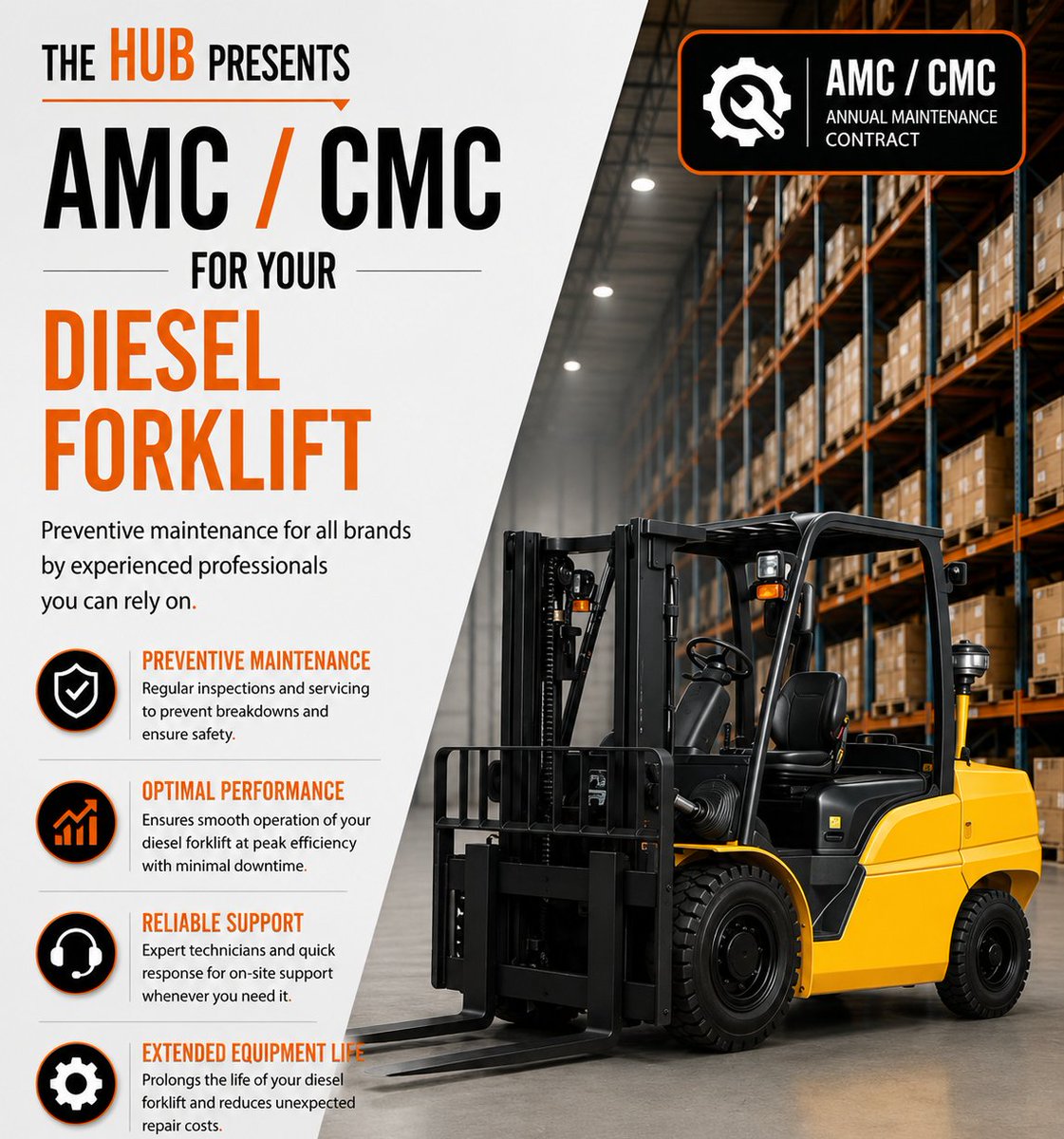 HubSolutions2's tweet photo. Heavy work. Zero downtime. ⚠️
HUBMAX AMC/CMC:
 ✔️Strong performance
 ✔️Less breakdowns
 ✔️Lower cost
Maintain it. Keep it moving.
Visit our Website https://t.co/y9YfeG1Bu4
#DieselForklift #HUBMAX #AMC #Maintenance https://t.co/Le5jaarrGz