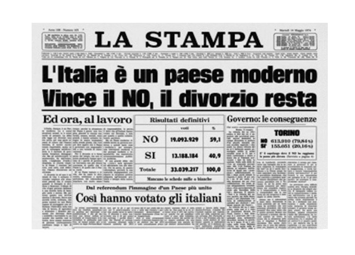 GrandeOrienteit's tweet photo. #AccaddeOggi #12maggio 1974; grazie alla vittoria dei NO al referendum, la legge sul #divorzio, nota come legge Fortuna-Baslini dal nome dei primi firmatari della proposta, entrambi Massoni, non viene abolita.
#Massoneria #Storia #Società
Leggi in #Erasmo▶️https://t.co/27s7o79DST https://t.co/29xA1D6nSq
