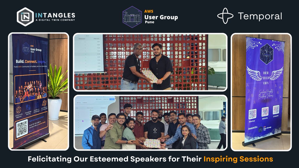 AwsPune's tweet photo. AI Agents are evolving fast — and sessions like these show how communities are evolving even faster.
An insightful meetup focused on AWS, OpenClaw, Temporal, automation, and real-world implementation of intelligent systems. https://t.co/NUYKDjnrlD