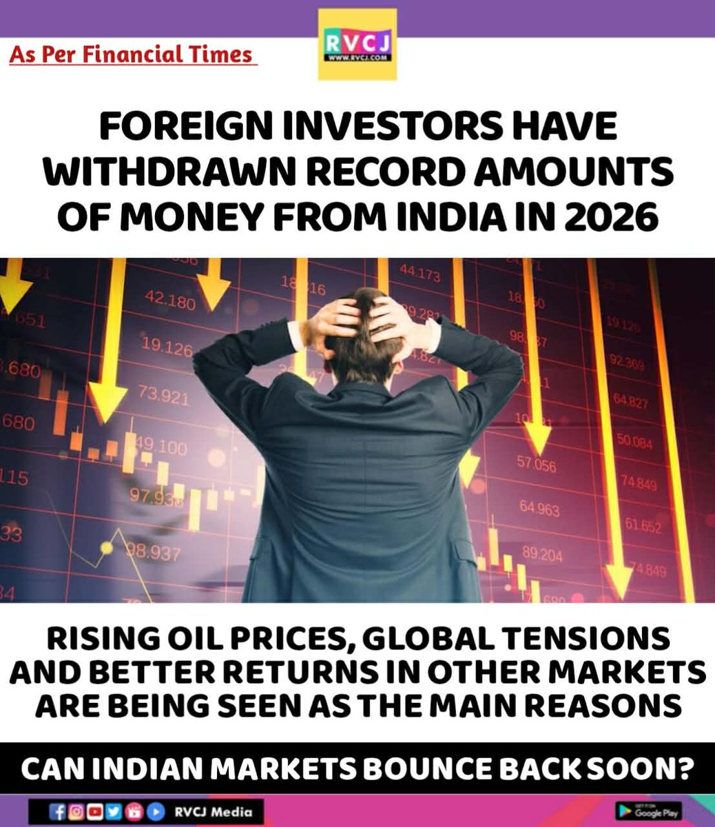 RVCJ_FB's tweet photo. Foreign investors’ exit from India at record high https://t.co/Exbpv9GL04