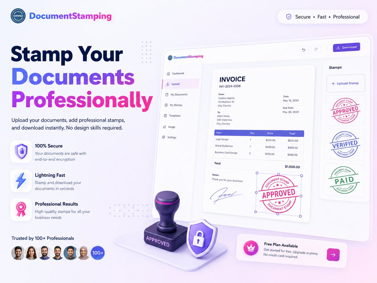 xetriva's tweet photo. Still handling document stamping manually?
What problems does it solve?
• Manual stamp placement on invoices &amp; documents
• Repetitive editing work in Photoshop or Word
• Slow document processing workflows
demo: https://t.co/XfE6BjzzXZ https://t.co/9eXKZxJTgf
