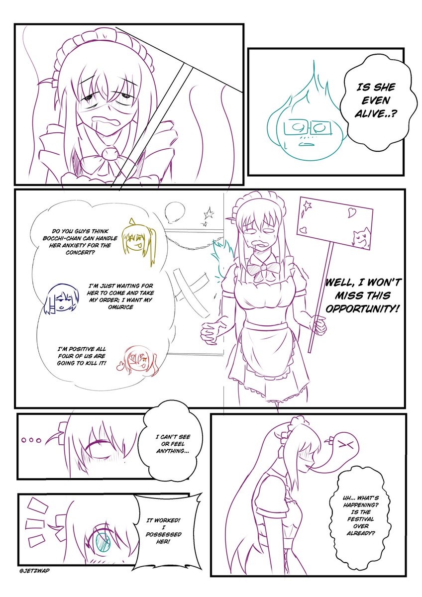 JetZwap's tweet photo. Hii nwn thanks for the support lately!, uni takes much of my time but I’ll be back with more drawings :D in the meantime, here’s a sketch from a Bocchi possession comic I made a while ago. Maybe I’ll finish it and make more parts if you guys like it! :D
#Tsf #Bodyswap #posession https://t.co/3Q98JgNdrd