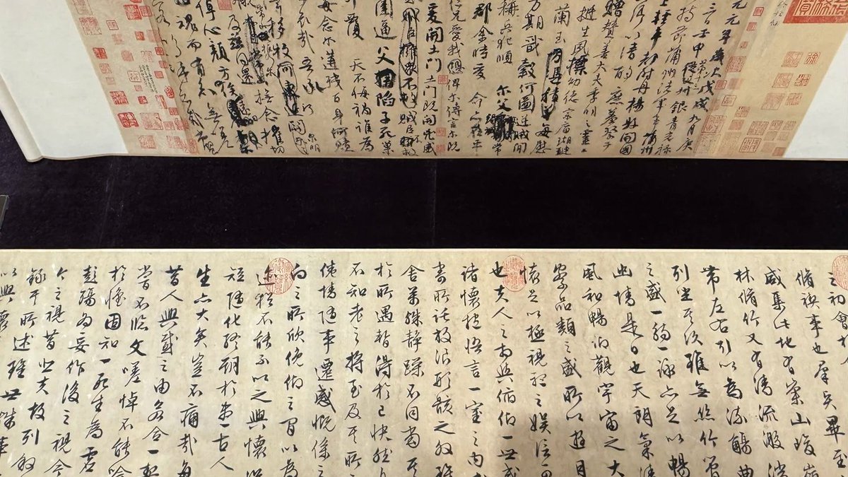 mayu_calm's tweet photo. 見たいと思っていた書画作品をたくさん目にすることができました。 文物の息遣いや、百年という月日の光影が響き合うのを感じて、 本当に心から感動しました！ https://t.co/6xwCxmfeJg