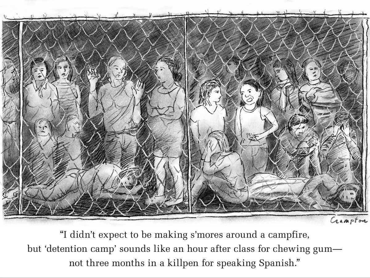 Laugh_About_It_'s tweet photo. This is a drawing of an existing detention center. Do we want this done in our name? #politicalcartoons https://t.co/spLXoJ2c3e