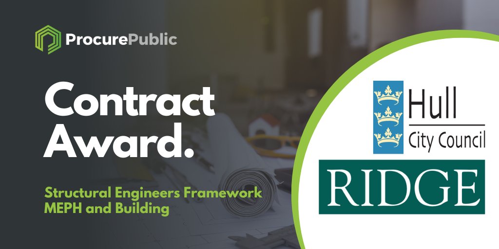 Procure_Public's tweet photo. 🎉 Exciting news! 🎉

We are delighted to announce the successful Contract Award between Kingston upon Hull City Council &amp; @Ridge and Partners LLP  through our Structural Engineers Framework 🤝

Try our live chat icon to get in touch!

🔗 https://t.co/8iTJDMZxIq https://t.co/4CuuPNFW6C