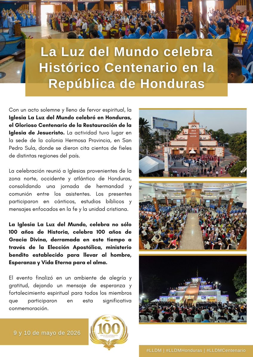La Luz del Mundo Honduras tweet media