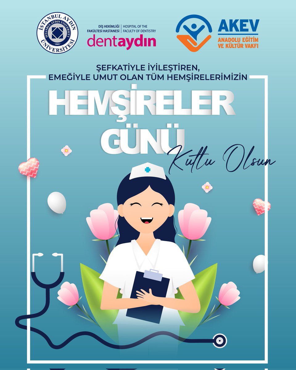 dentaydin's tweet photo. Şefkatleri, bilgi birikimleri ve fedakâr çalışmalarıyla sağlık sektörünün en kıymetli güçlerinden biri olan tüm hemşirelerimizin Hemşireler Günü’nü saygıyla kutluyoruz. https://t.co/pD7TYLFfXj