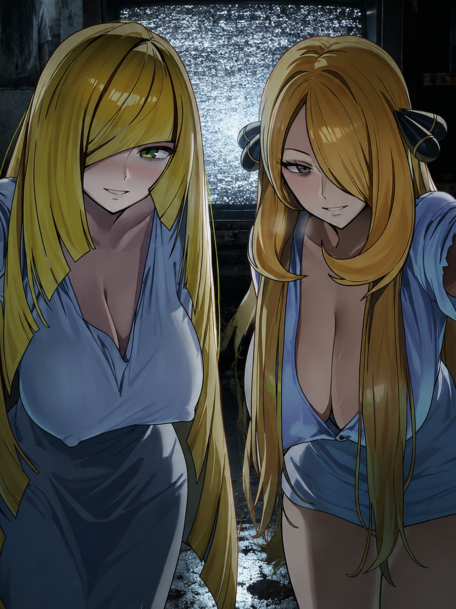 circle_ueponzu's tweet photo. シロナ＆ルザミーネ(cynthia＆lusamine)                                                                                                                                                                                                                                                                               SFW