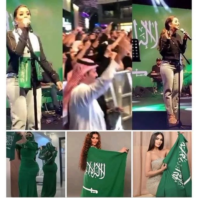 KSA_P_I's tweet photo. صباح الخير
ترى المشكلة مو تقديس عائض القرني للعلم الأخضر، بل المصيبة التناقض الموجود في سلوكيات علماء السلطان
🔸أنكر القبائل وقبيلته على حساب آل سعود
🔸قال اتركوا النعرات وهو يسعى لها
🔸قال أقدس علم وخصصه بآل سعود، بينما علم التوحيد تتوشحه الراقصات وال،ع،1هرات
#النصر_الهلال https://t.co/9qkYhFfoyp