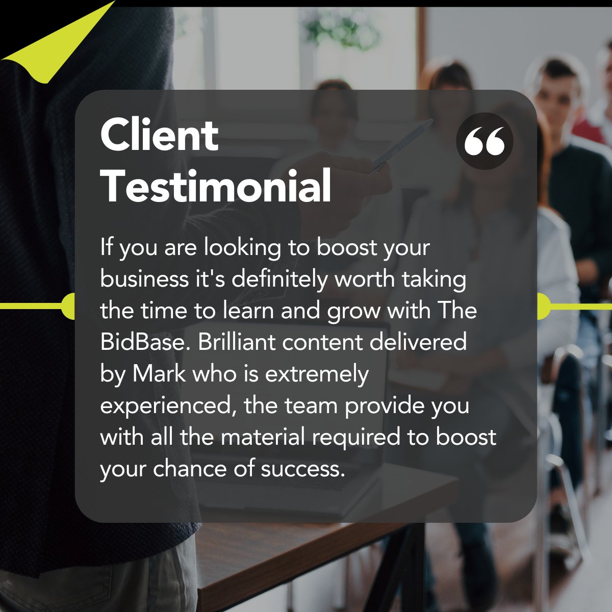 thebidbase's tweet photo. 𝗘𝗺𝗽𝗼𝘄𝗲𝗿𝗶𝗻𝗴 𝘁𝗲𝗮𝗺𝘀 𝘄𝗶𝘁𝗵 𝘁𝗵𝗲 𝘀𝗸𝗶𝗹𝗹𝘀 𝗮𝗻𝗱 𝗰𝗼𝗻𝗳𝗶𝗱𝗲𝗻𝗰𝗲 𝘁𝗼 𝗱𝗲𝗹𝗶𝘃𝗲𝗿 𝘄𝗶𝗻𝗻𝗶𝗻𝗴 𝗯𝗶𝗱𝘀! 🎉

We are proud receive feedback described as both engaging and well structured.

Contact us here ➡️ https://t.co/XpIDD7N2pF https://t.co/eglTGlZpOG