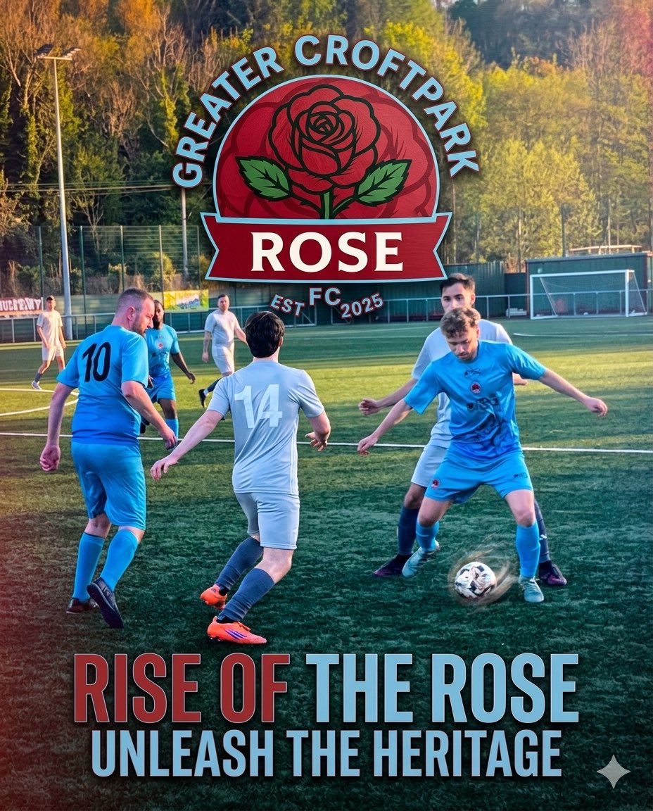 GreatCroftRose's tweet photo. ⚽️ Greater Croftpark Rose ⚽️

@ScotAmFA @scottish_aff @FitbaFanatics @L1veAtTheAmmys @AmmiesFitba @spafaofficial @GlasCollegesFA @Gary_McAloon @joemcmillan1712 

#TheTeam #GCR #Ballers #Gaz&amp;Joe https://t.co/tvOWcfX6cd