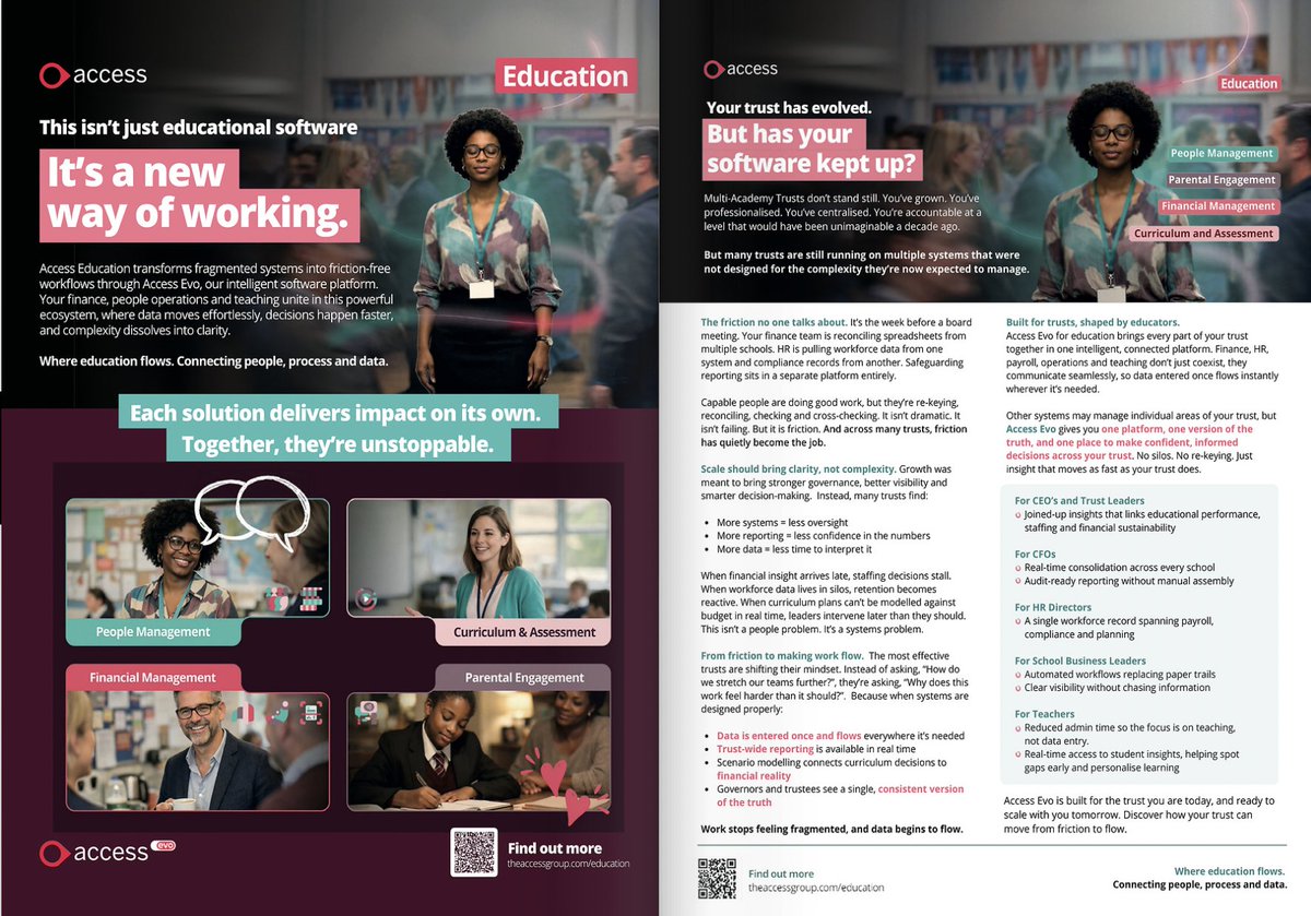 AccessGroupEdu's tweet photo. We’re excited to feature in the latest May–August 2026 issue of The Educator Magazine U.K. with a double-page spread exploring a big idea: What happens when education systems finally connect?

Take a look  https://t.co/xFelSPUteK
#EdTech https://t.co/qidM4Grsf7