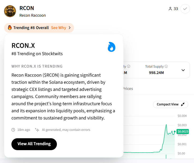 RCONraccoon's tweet photo. Thank you to our friends at @CryptotwitsHQ and @Stocktwits ⚡

solana:7nZuYZYZnof9gF3zr9QhdnxpQ1mTM8LN3VaJuhrGbonk seems to be showing up everywhere lately 🚀 https://t.co/ErVtsHZZPK