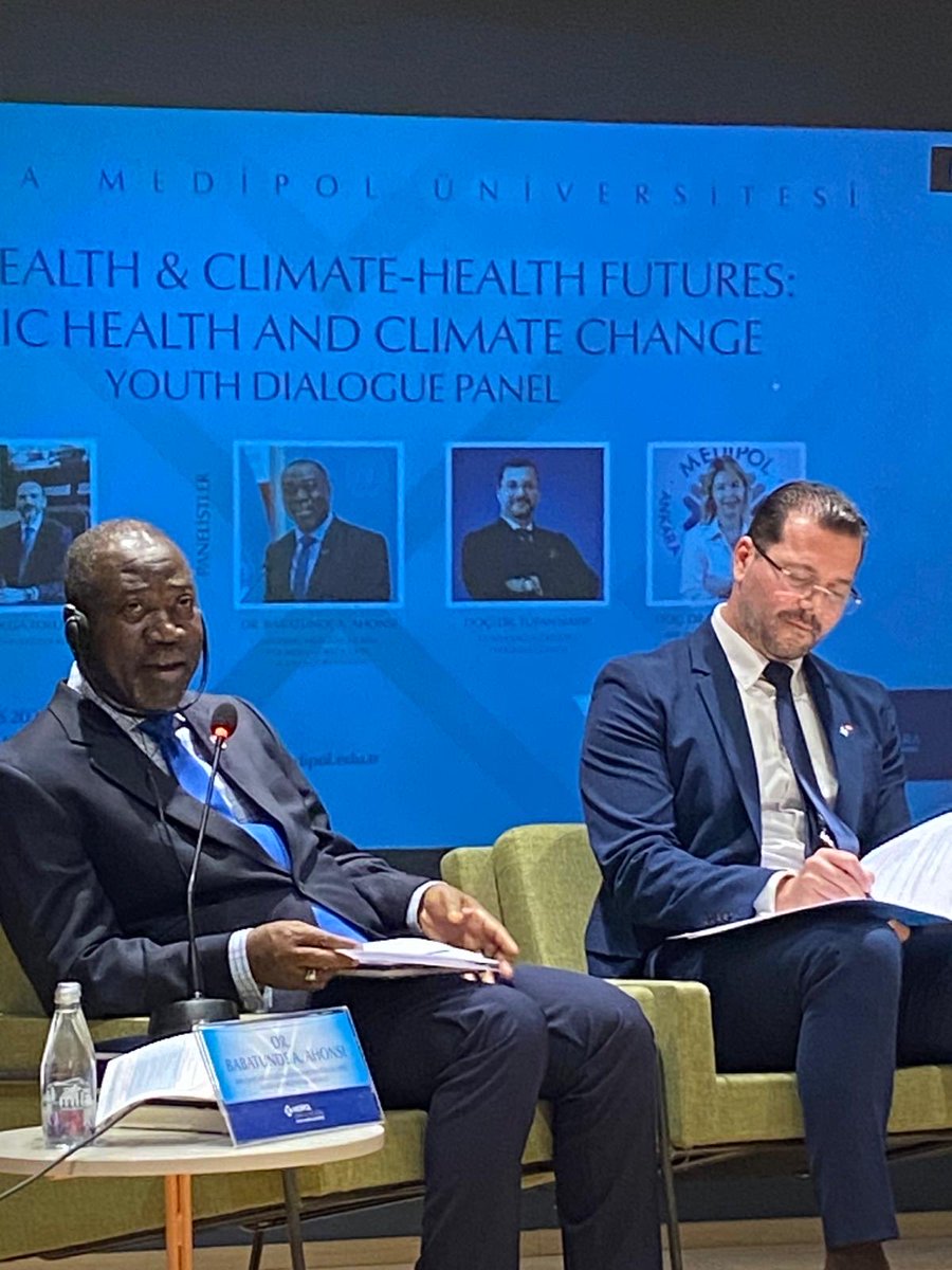 AhonsiBA's tweet photo. As part of the build-up to @Cop31Turkiye, I was on a panel yesterday at @AnkaraMedipol during which I stressed the centrality of youth voices and action for the promotion of planetary wellbeing. https://t.co/Yk51eM4G5B