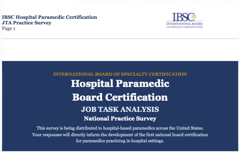 theCoROM's tweet photo. The IBSC is conducting a survey for the HP-C. Any paramedics out there who have worked in the hospital? They need your help with this. https://t.co/sOqWtiJxio https://t.co/FqXbHEPZaj