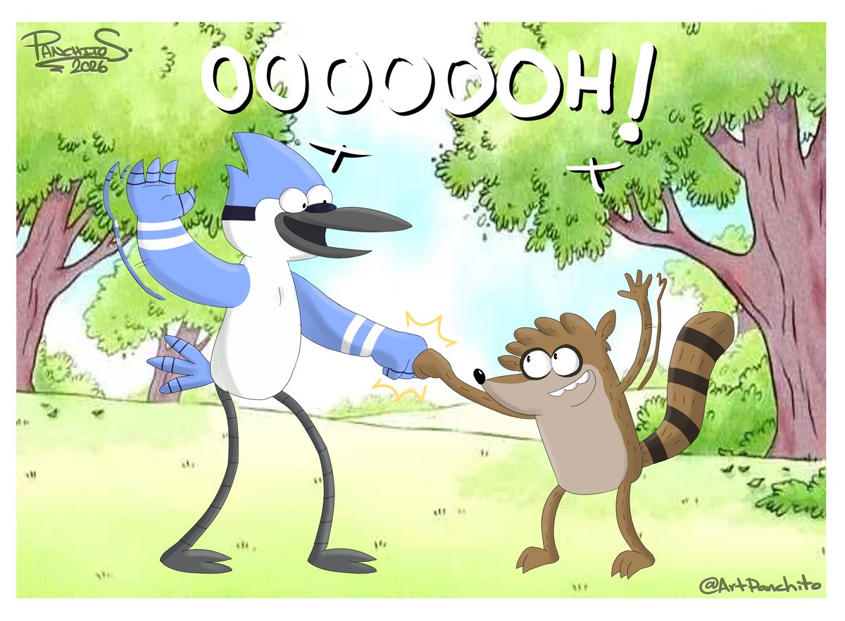 ArtPanchito's tweet photo. WE BACK REGULAR SHOW.
🐦🦝🏞️
#cartoonnetwork #UnShowMas #RegularShow #FanArtRegularShow #regularshowfanart #Mordecai #Rigby #Fanart #DigitalArtist #artwork #Doodle #digitalart https://t.co/NDxd1GUtba