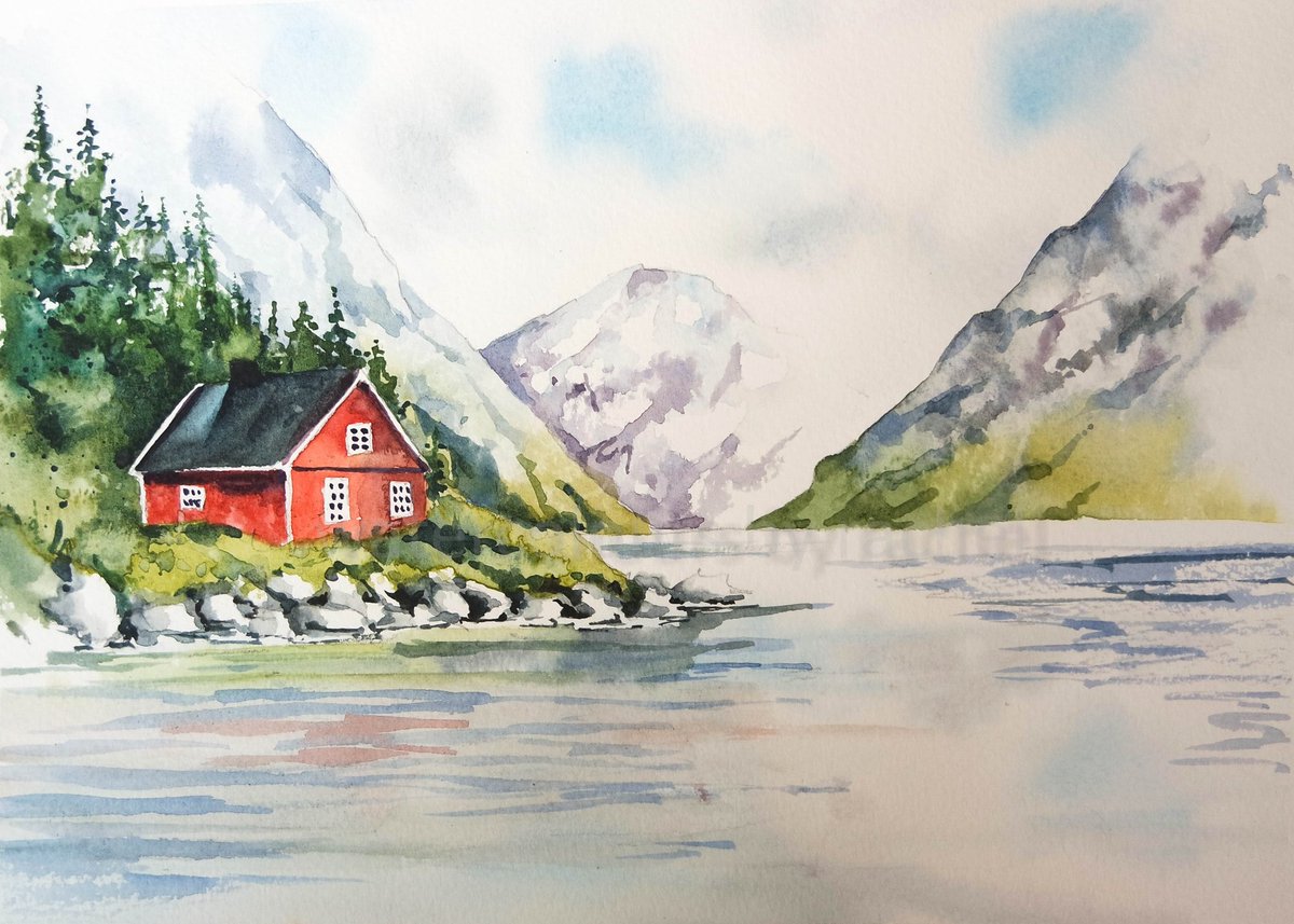 Elidanza's tweet photo. Final 3 Norway 🇳🇴 paintings all done on board ship 🚢 last week....
Happy Tuesday x
#watercolour #Fjords #Cruise #Norway #Painting https://t.co/hzNynGlhip