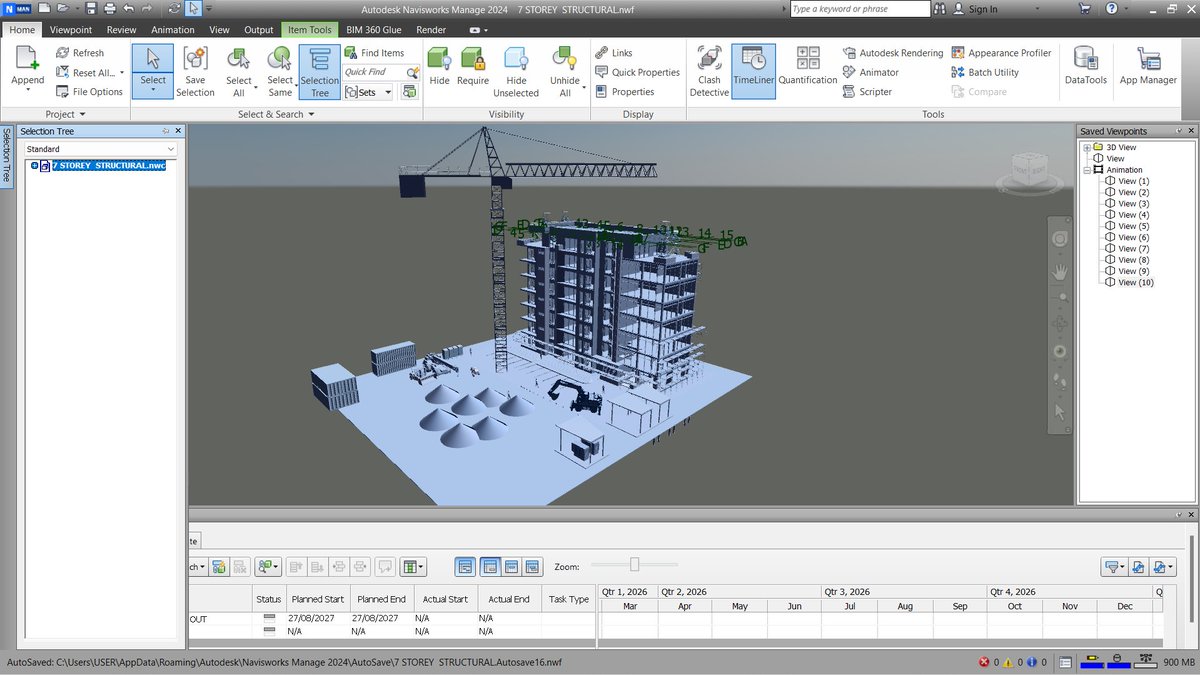 EMEDIONG_VIZ's tweet photo. 7-STOREY CONSTRUCTION SIMULATION USING MICROSOFT PROJECT, REVIT & NAVISWORKS
__________
COMBINING BIM AND SCHEDULING TO IMPROVE COORDINATION, PLANNING, AND EFFICIENCY IN MODERN CONSTRUCTION_____________
TOOLS
#Microsoftproject
#Autodeskrevit
#Autodesknaviswork
#Archviz
#Render https://t.co/VbpXSC5gq9